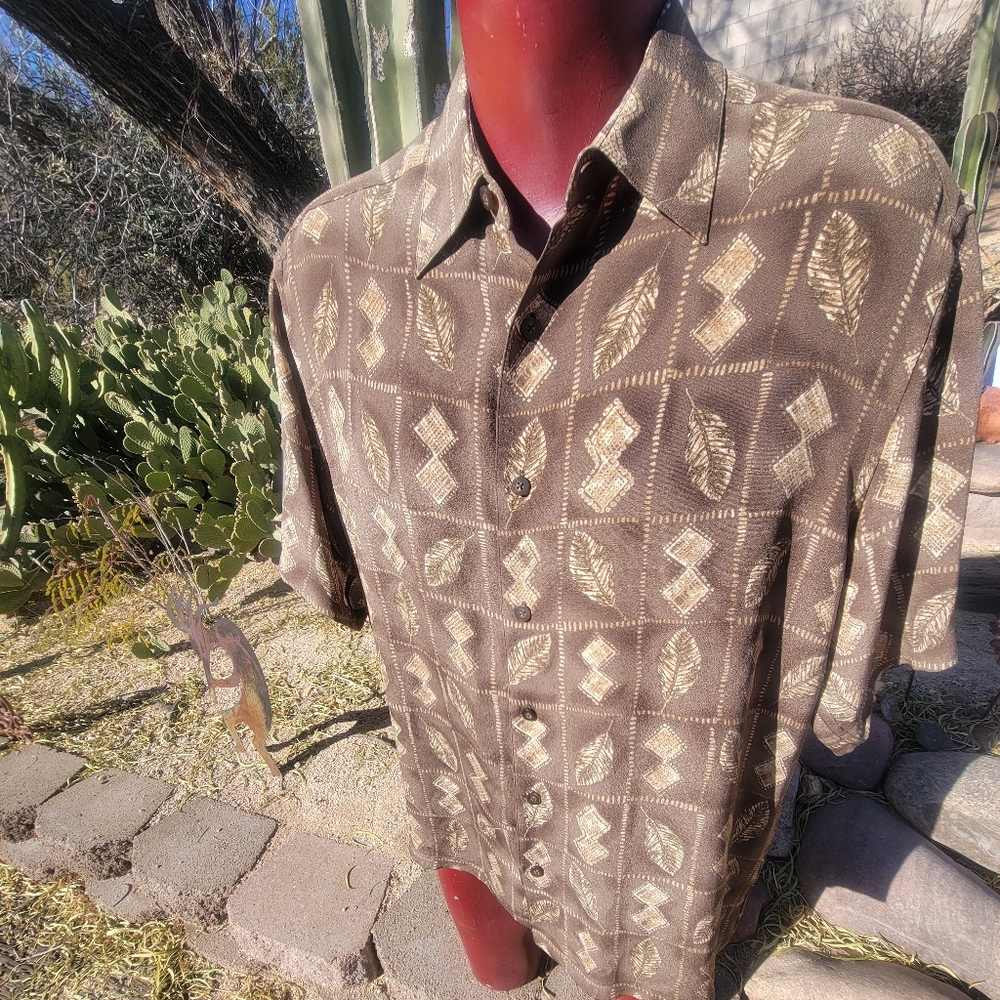 Silk Vintage Claiborne Lightweight Tropical Shirt